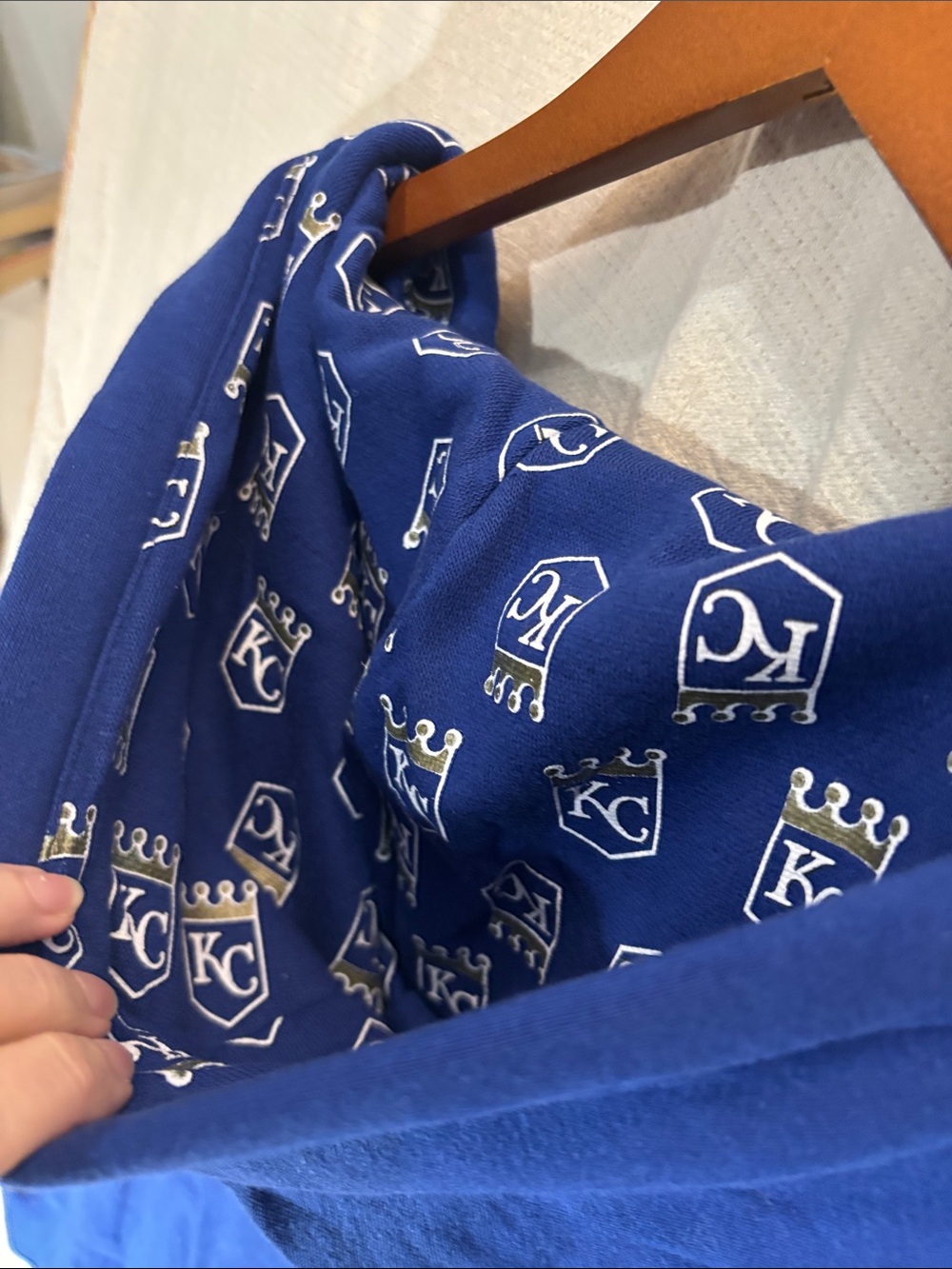 KC Royals MLB Soft As A Grape Zip Up Hoodie Jacket Blue Sz 2X Like New - Picture 8 of 9